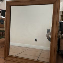 Solid Wood Framed Mirror. Like New 