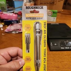 New screwdriver w/led light kit, Made with Aircraft Aluminum Store Bits Inside