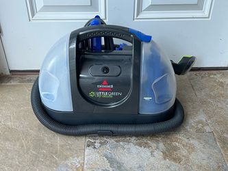 BISSELL Little Green Pet Deluxe Portable Carpet Cleaner, Model: 3353, Gray/Blue