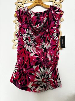 Women’s Pink Sleeveless Blouse- New- Size M