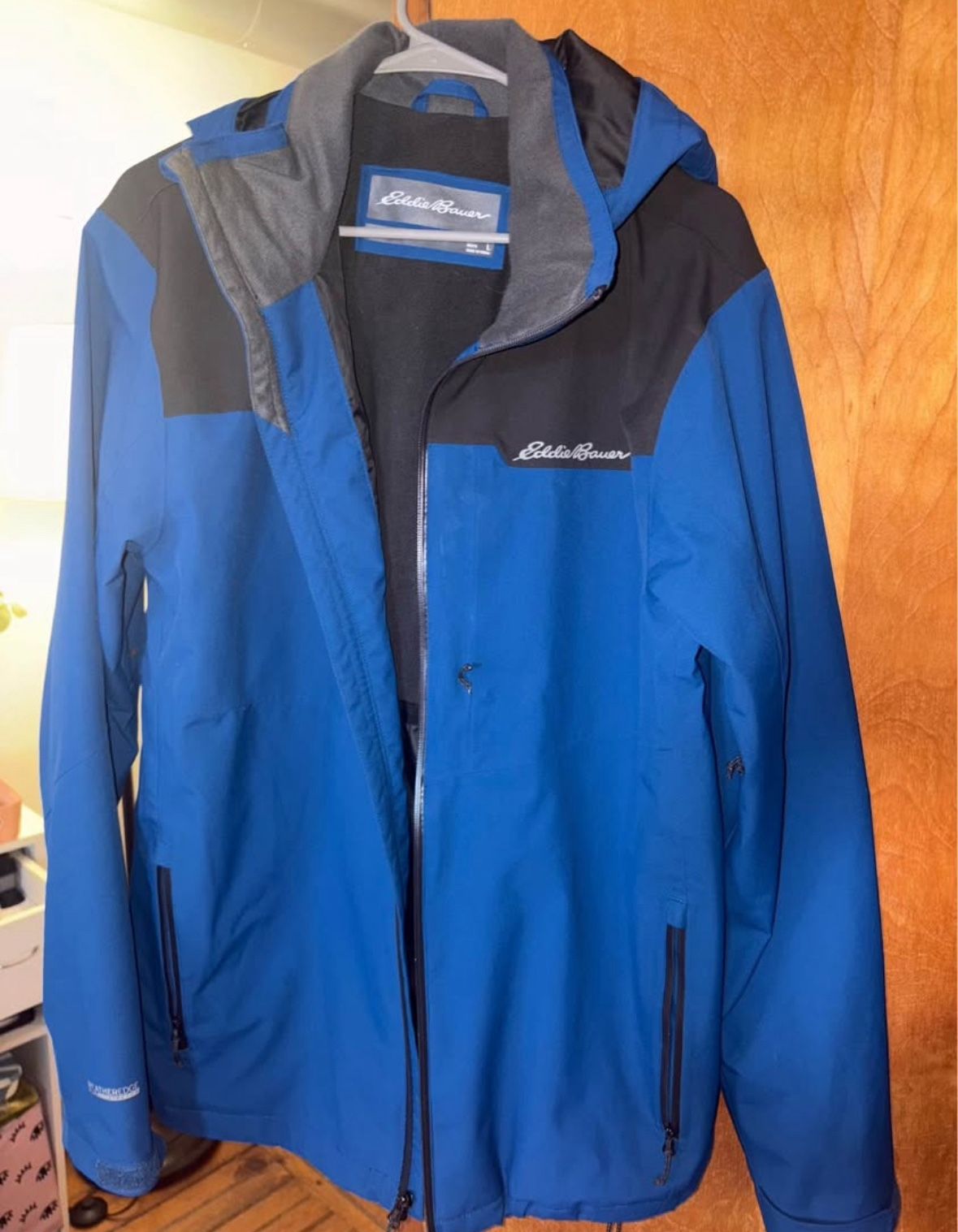 Eddie Bauer Limited Edition WeatherEdge Plus Stretch Rain Jacket - Men’s L - Cobalt Blue/Gray ☔️