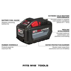 Milwaukee M18 18-Volt Lithium-Ion High Output 12.0Ah Battery 