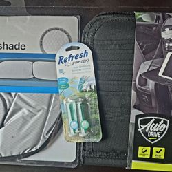 Car Organizer, Shade, And Refreshers Bundle