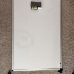VIZ-PRO Magnetic Dry Erase Board, 36 X 24 Inches, Silver Aluminium Frame