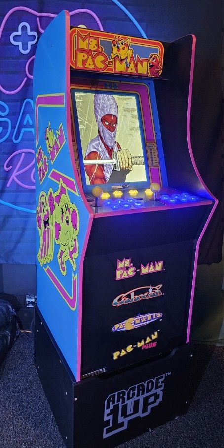 Retro Ms Pac Man Arcade1up Cabinet With Over 15,000 Video Games