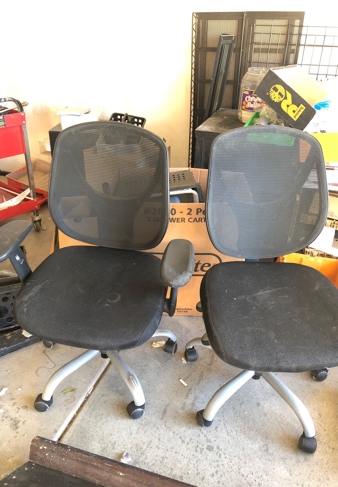 2 office chairs