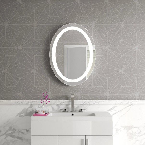 Makeup Mirror, Oval, Led Bathroom Mirror, Afina Illume Mirror 24'' x 32"