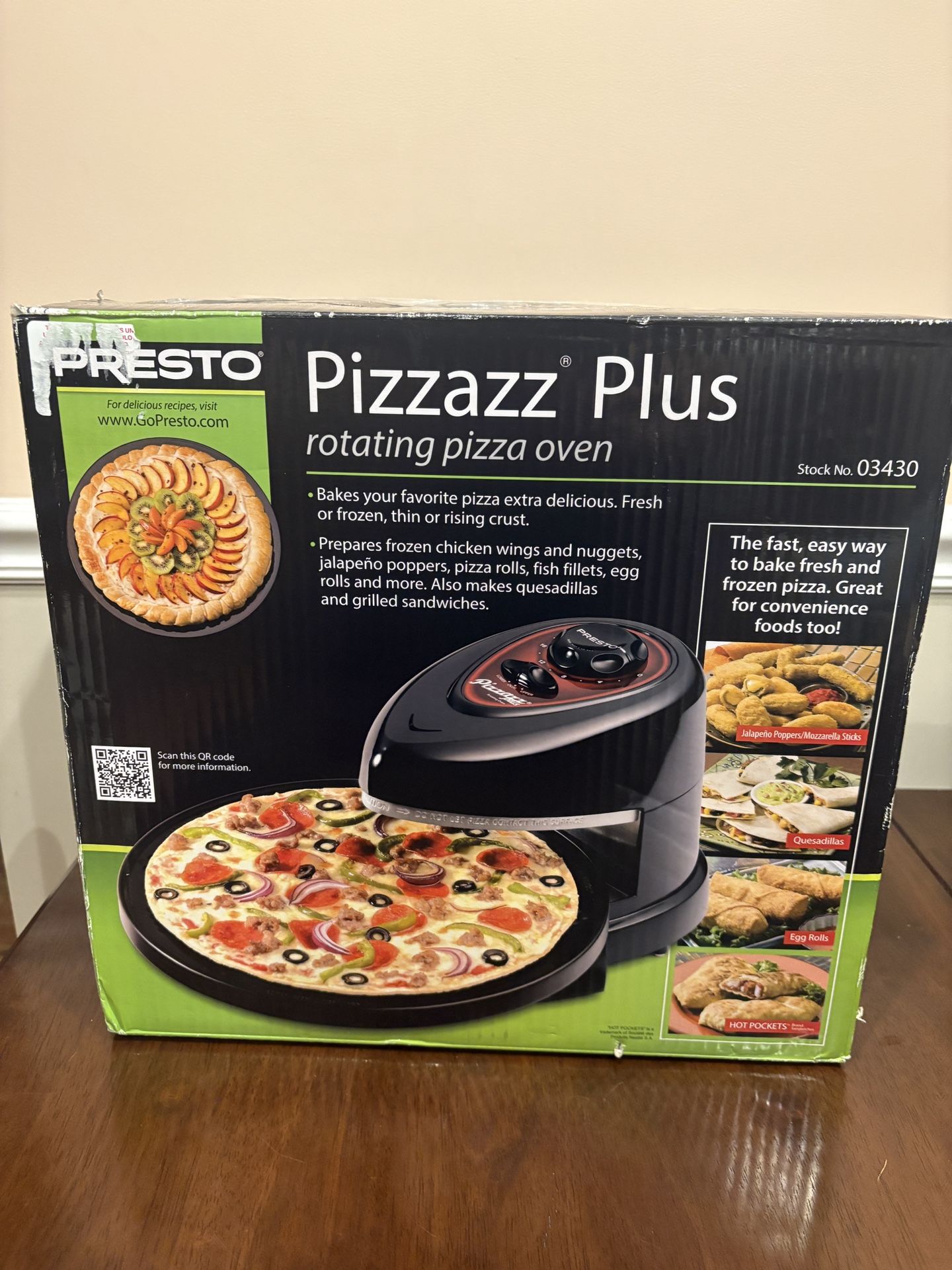 Presto Pizzazz Plus Rotating Oven 03430 Brand New Open Box