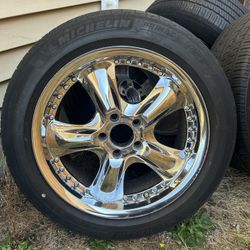 KMC Series 131 Chrome Rims + Tires