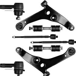 OCPTY - New 8-Piece fit for 2002-2006 for Mitsubishi LANCER - 2 Lower Control Arm w/Ball Joint 2 Sway Bar End Link 2 Inner Tie Rod 2 Outer Tie Rod (Ex
