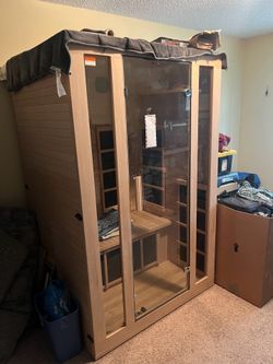 Infrared sauna.