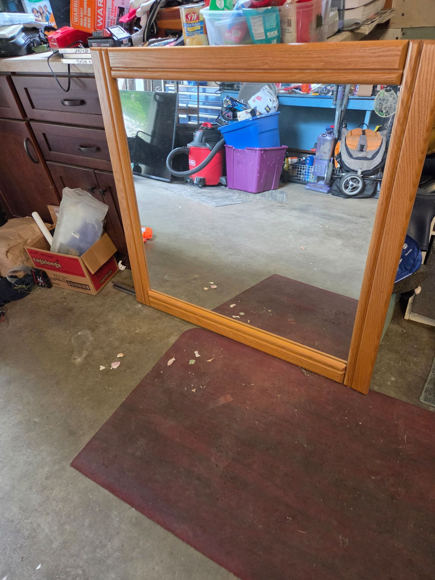 Mirror attachment for dresser