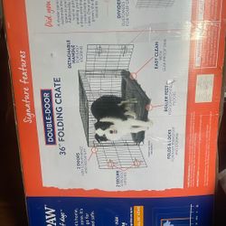 PET CRATE DOUBLE DOOR FOLDS AND LOCKS LARGE