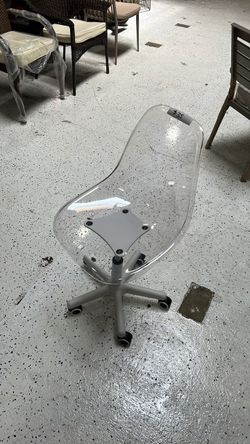 Clear Acrylic Rolling Office Chair