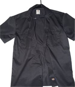 Dickies black button up collar shirt