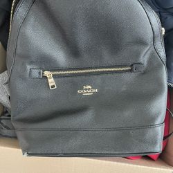 Original Coach Black Leather Backpack – Authentic