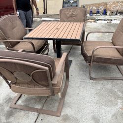 Outdoor Patio/deck all aluminum Chairs an table Set