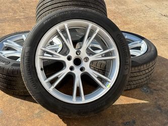 4x 19" Tesla Model Y Gemini Wheels Continental 255/45r19 SENSORS 85% BLE TPMS