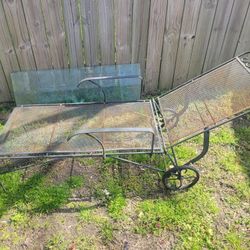 Metal Reclining Patio Chair (No Cushion)