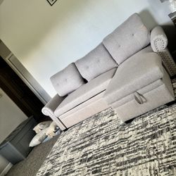 Grey Pullout Couch