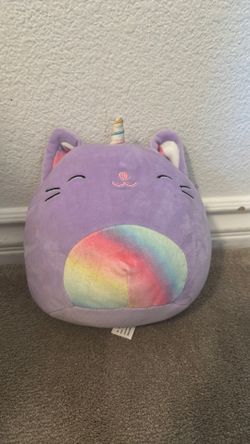 Purple cat unicorn squishmallow