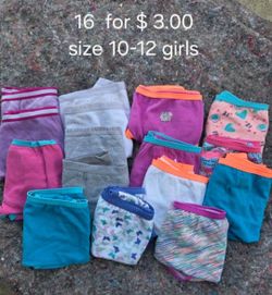 Girls Undies.   16of Them  SIZE 10-12 Good Condition 
