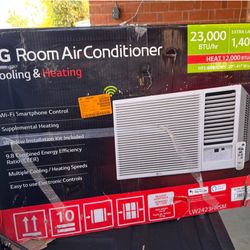 New 23,000 BTU Smart Window Air Conditioner With Heat Cools 1,400sq-ft By LG
