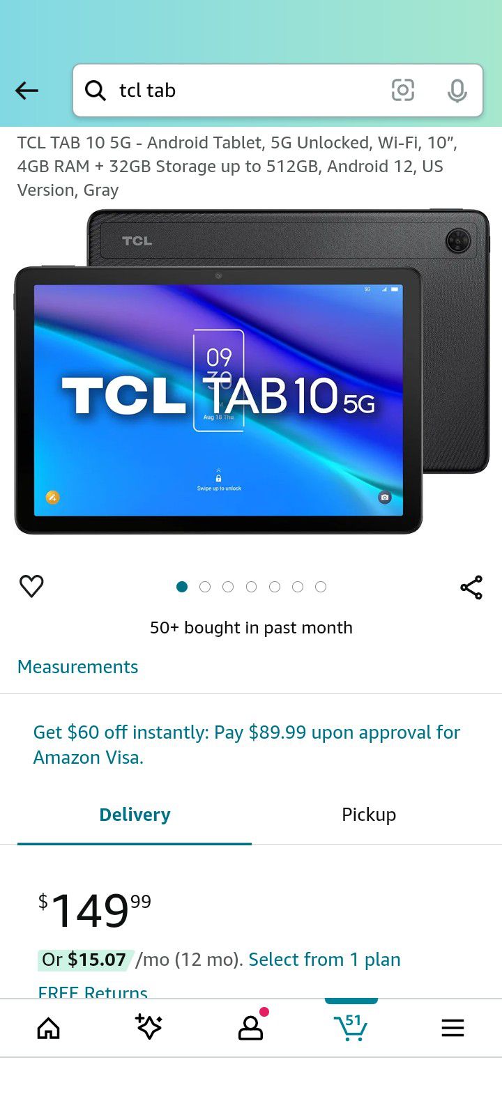 Brand New Tcl Tab 10 5g Tablet 