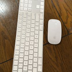 Apple A1843 Wireless Rechargeable Bluetooth Magic Keyboard With Numeric Keypad And Mouse A1657 Set