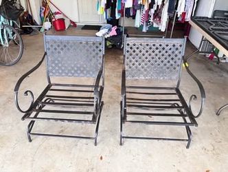 Metal chairs or bench