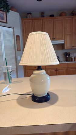 Small Ceramic Table Lamp with Shade