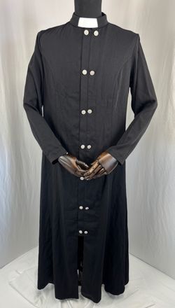 Women's Clergy Dress - Black A-Line Large Halloween Costume Maxi