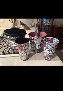 Taylor Swift  Regal and AMC popcorn buckets and cups set