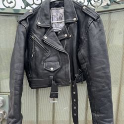 The New Age Genuine Leather Bomber jacket Size M