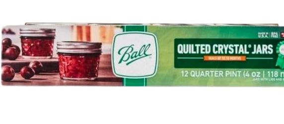 Ball Mason 4oz Quilted Jelly Jars With Lids and Bands, Set of 12
