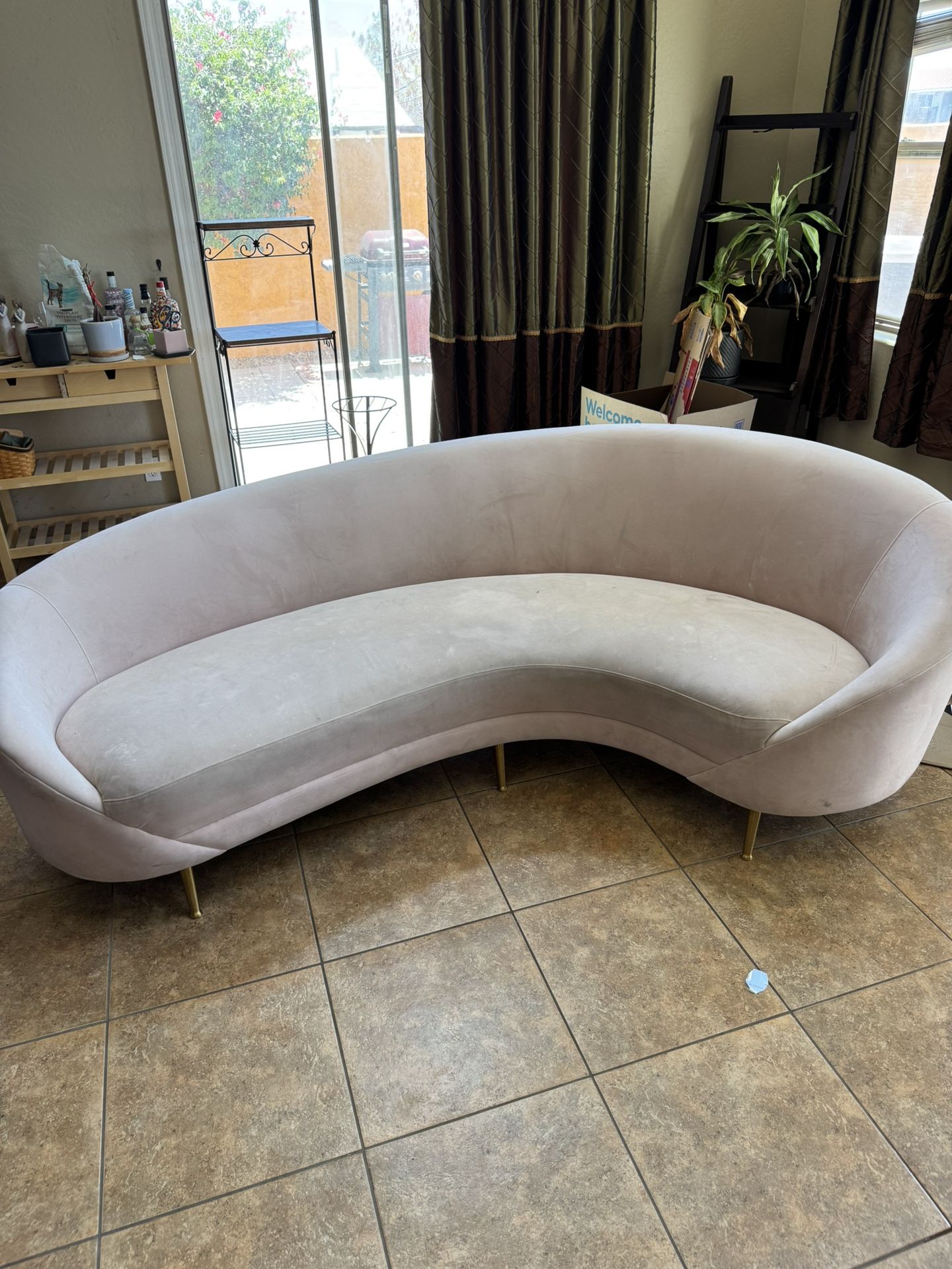 Pink Retro Style Couch