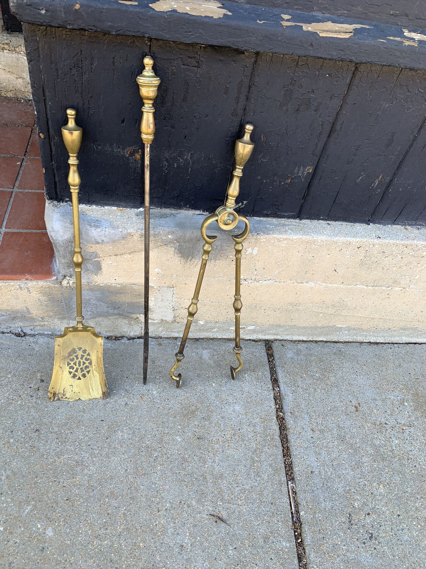 Antique Brass Fire tool