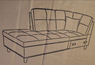 DV4034V-C Dark Gray Chaise/Sofa