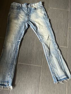 MNML Light wash flared jeans