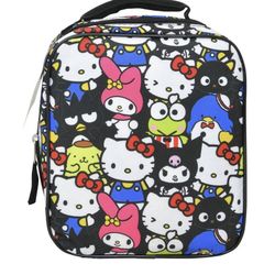 Hello Kitty & Friends Rectangle Lunch Bag - Black