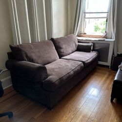 Brown Microfiber Couch – Great Condition