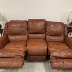 Brown Leather Recliner 