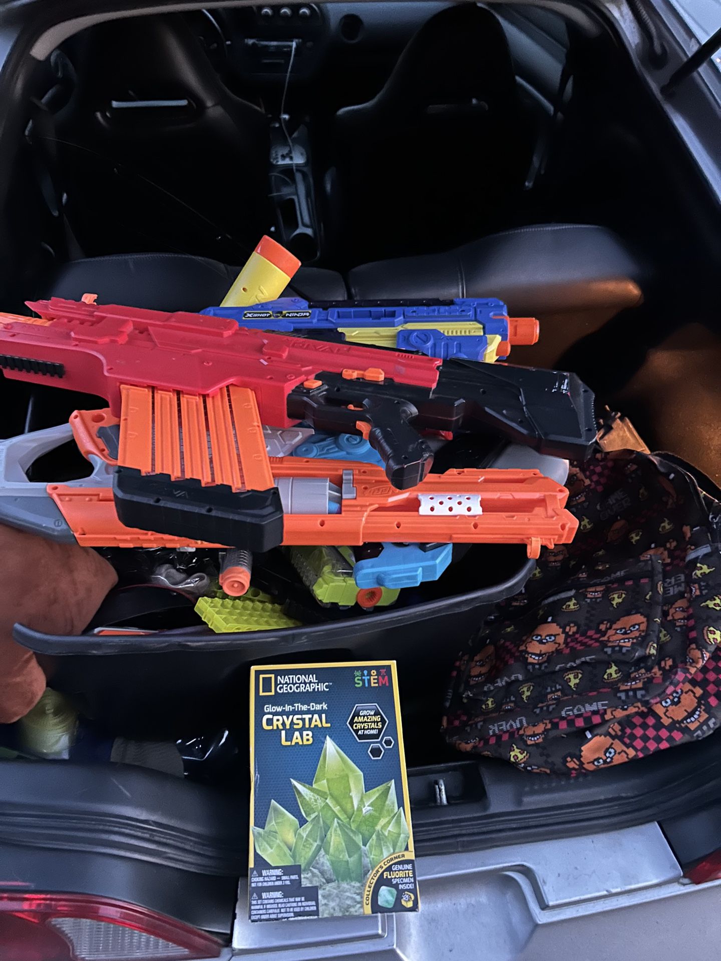 Box Of Nerf Guns And Random Stuff 