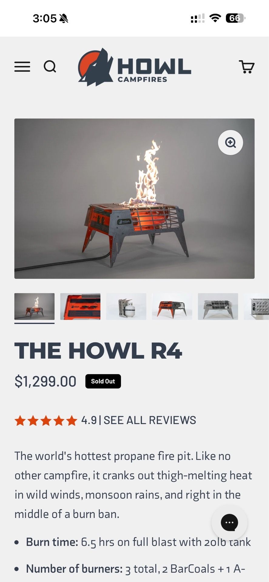 Howl R4 propane fire