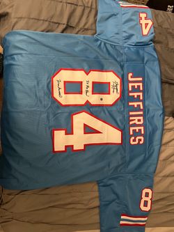 Jeffries Houston Oilers autographed jersey