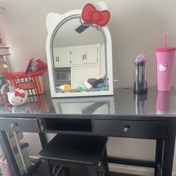 Ikea Hemnes Black Wood Vanity Table Only 
