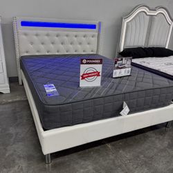 New Queen Bed Frame With Mattress 