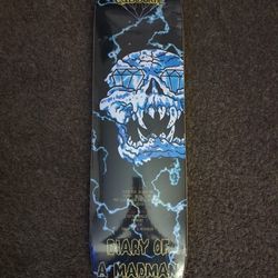 OZZY OSBOURNE  "LIMITED EDITION" BLK-MAD LIGHTNING (Diamond) Skateboard Deck Size 8.25 Still in Plastic