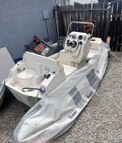 Caribe Inflatable Fishing Harbor Boat with Middle Console