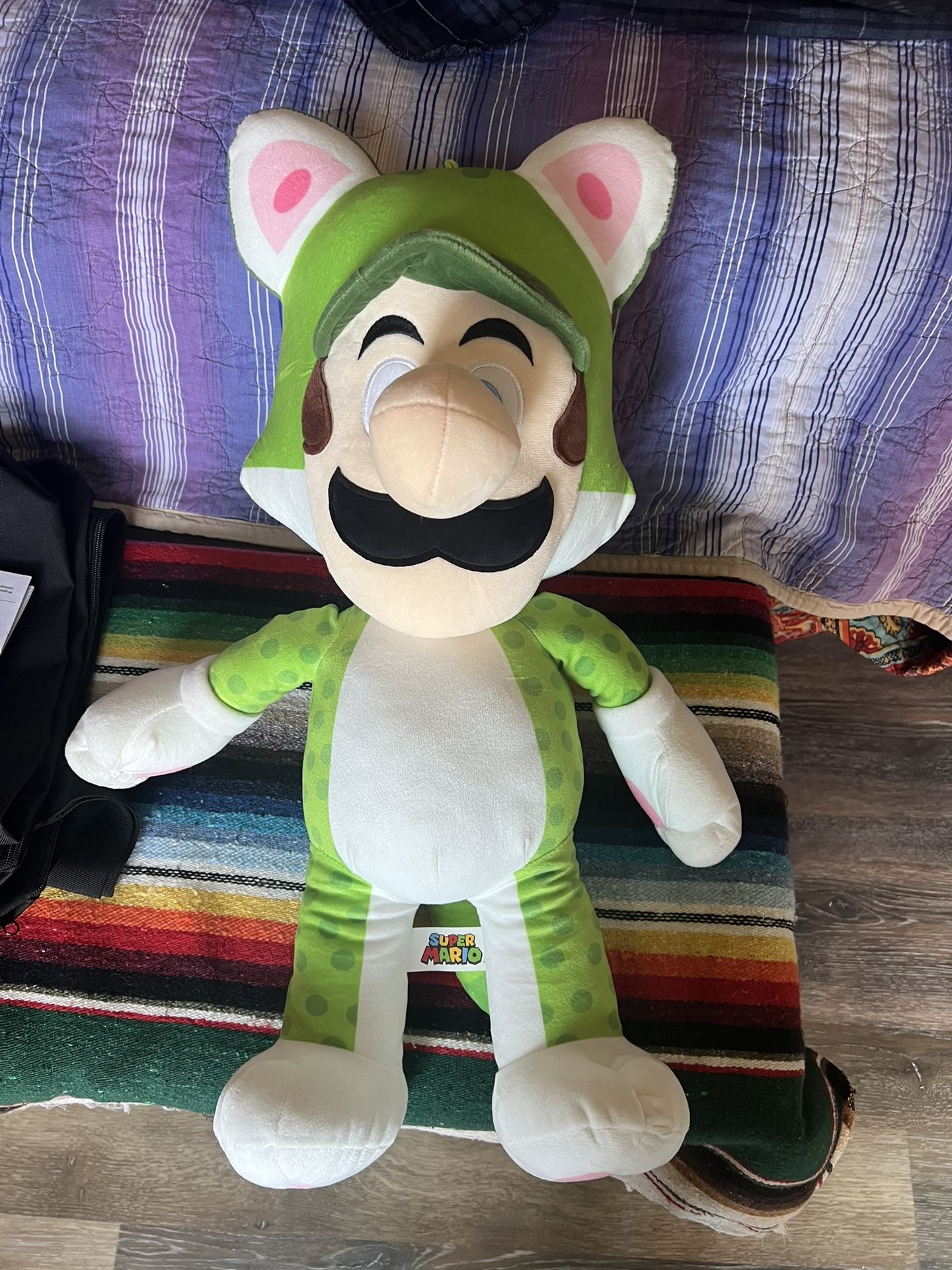 Cat Luigi Super Mario Bros. 24” Plush 2020 Good Stuff Nintendo